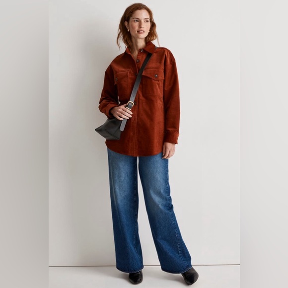 NWT | Madewell | Stretch Twill Oversized Shirt Jacket - Picture 7 of 17
